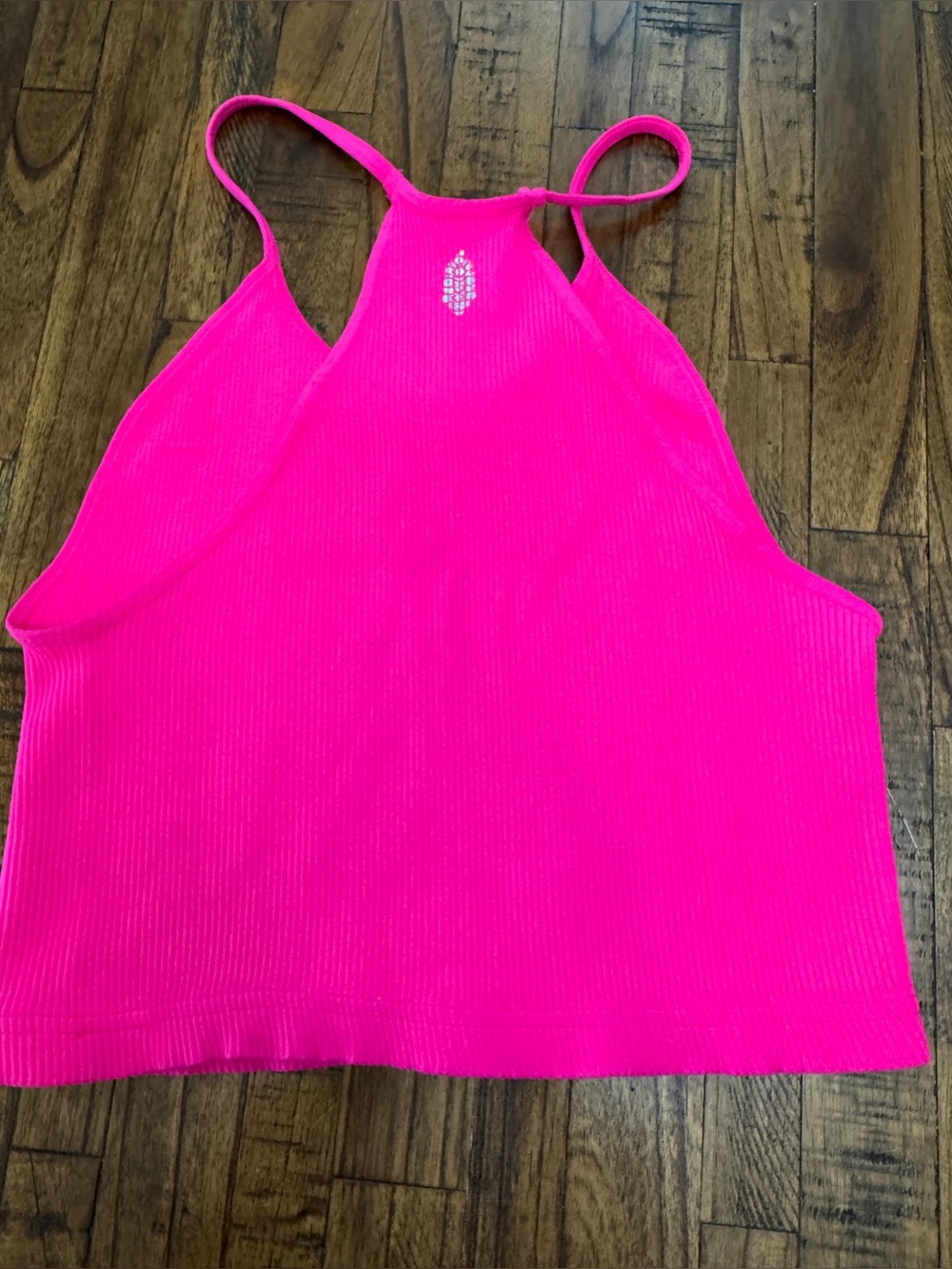 Free People Movement Neon Hot Pink Ribbed Cropped Tank size unknown - Picture 3 of 6